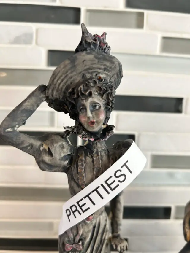 Halloween DIY Thrifted Figurine Trophies