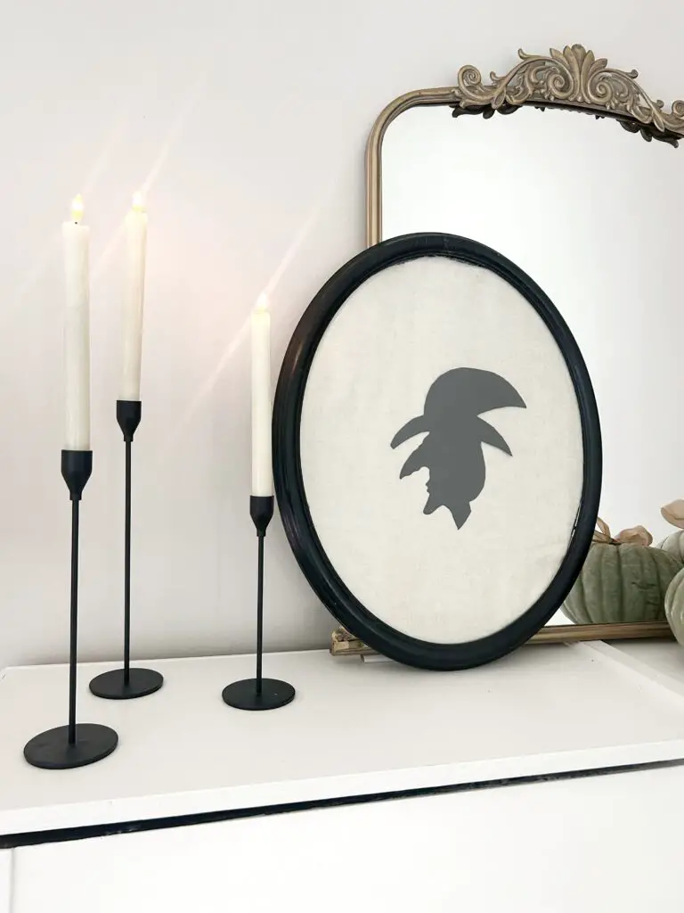 DIY Framed Witch Silhouette
