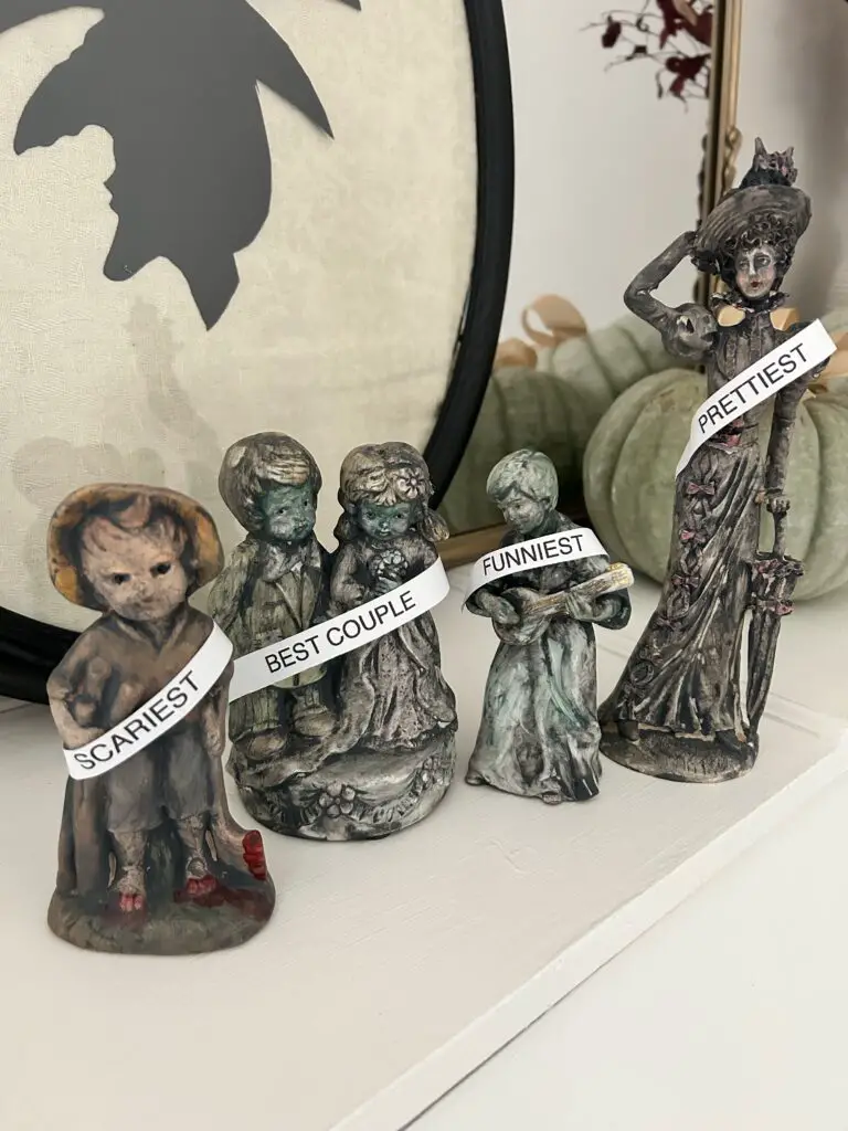 Halloween DIY Thrifted Figurine Trophies